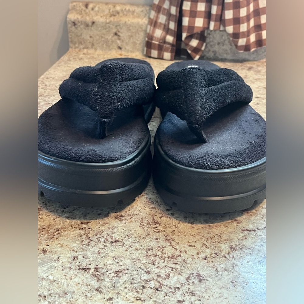 Torrid Black Terry Thong Flatform Sandal Flip Flops (WW) Size 8.5 - Picture 8 of 11